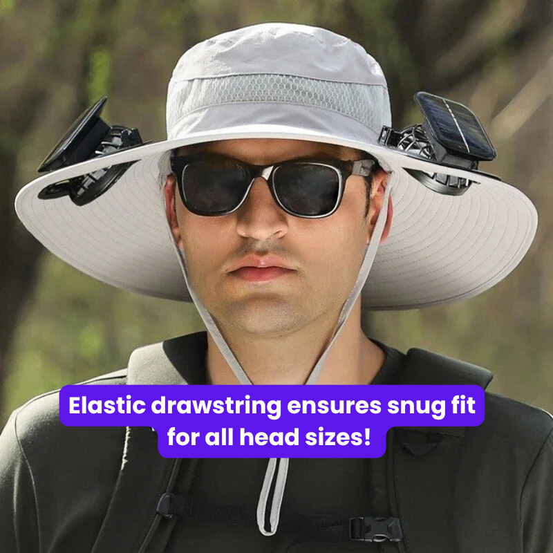 Solar Fan Sun Hat - Ultimate Outdoor Hat for Dads, Husbands and Fishermen