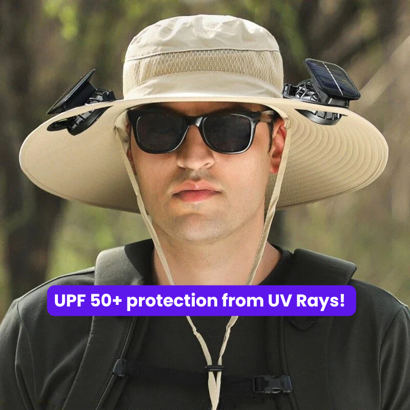 Solar Fan Sun Hat - Ultimate Outdoor Hat for Dads, Husbands and Fishermen