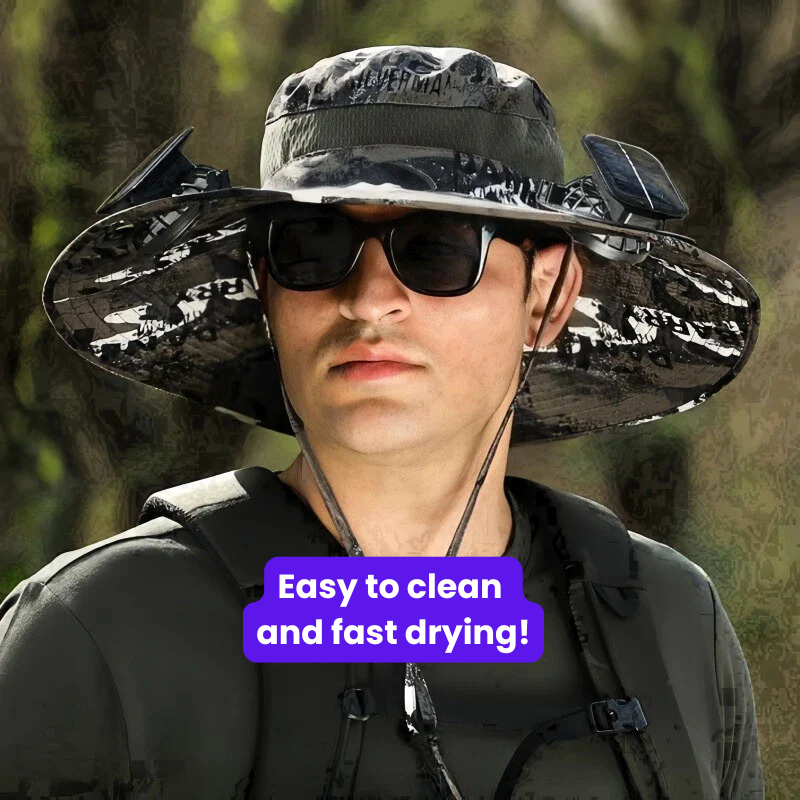 Solar Fan Sun Hat - Ultimate Outdoor Hat for Dads, Husbands and Fishermen