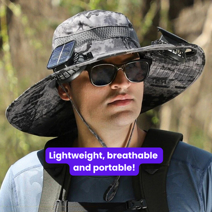 Solar Fan Sun Hat - Ultimate Outdoor Hat for Dads, Husbands and Fishermen